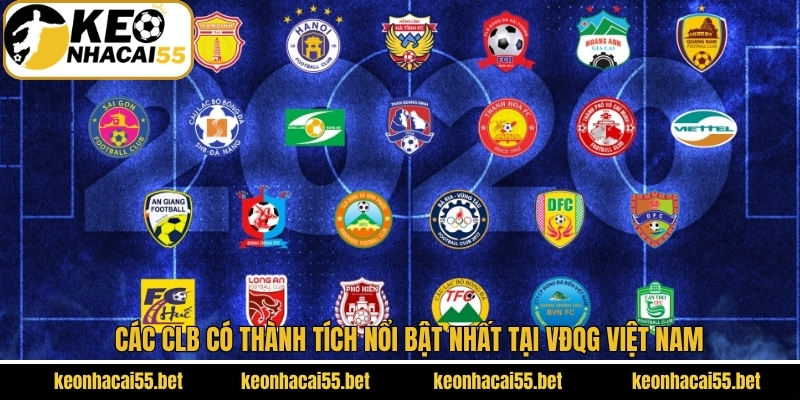 VĐQG Việt Nam - Giải Đấu Quốc Nội Được Người Hâm Mộ Quan Tâm 4 Các CLB có thành tích nổi bật nhất tại VĐQG Việt Nam